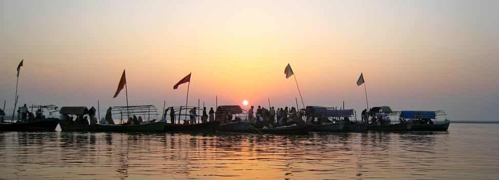 allahabad sun set view