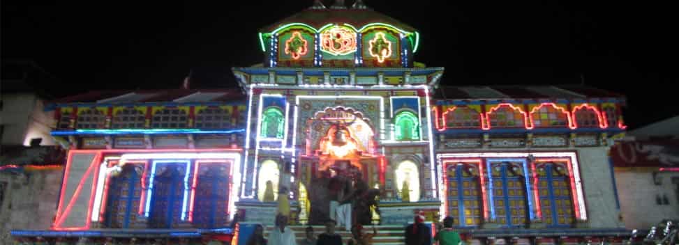 Shri Badrinath Temple Night View