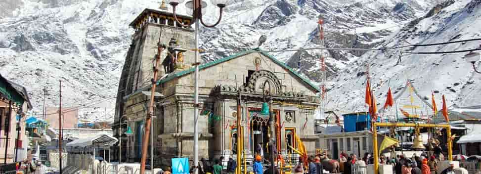 Kedarnath Temple in Summer